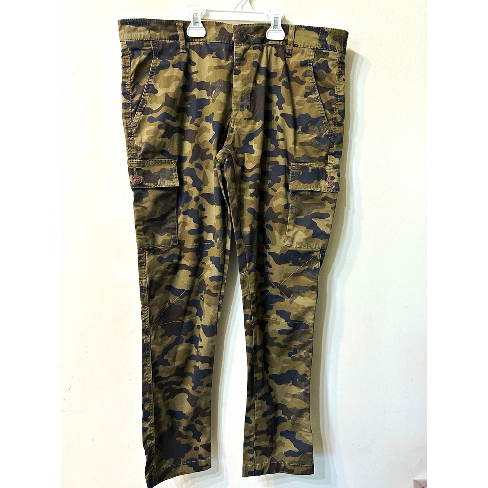 RIG Utility Clothing Mens Camo Cargo Pants Size 36 Stretch Cotton Tactical Work